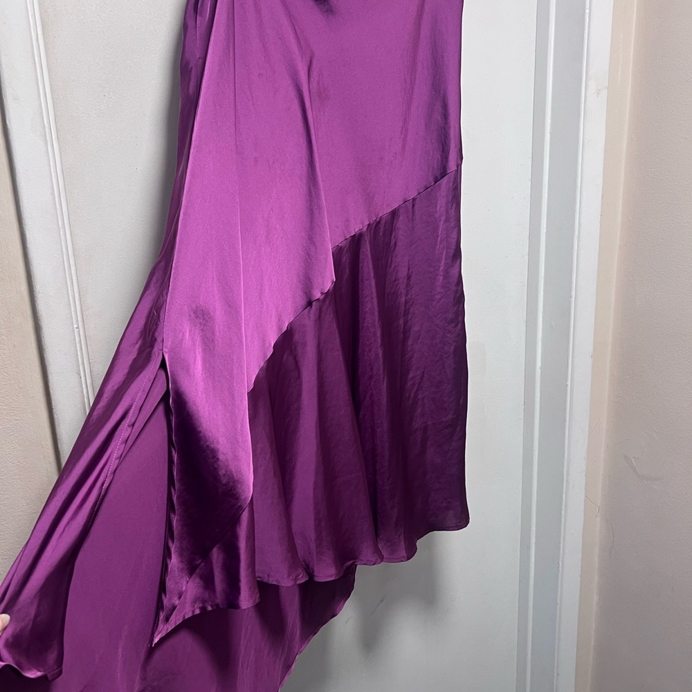 DKNY Vibrant Purple Silk Maxi Skirt